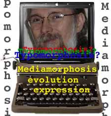 TypewriterBob visually morphed to 
MacBob. Old media into new