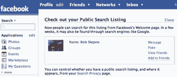 OK, so I have a Facebook page.