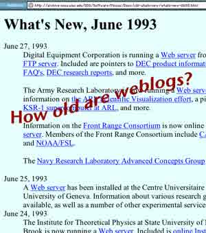 screen capture of NCSA UIUC What's New page from 1993